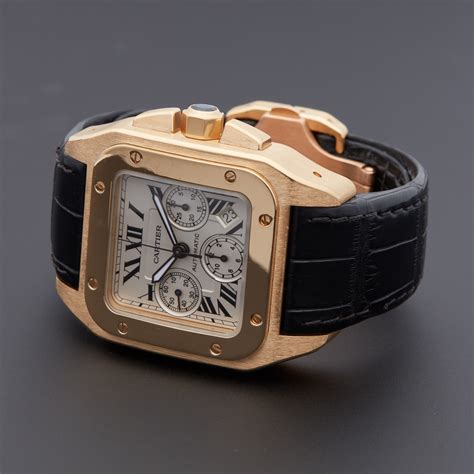 pre owned cartier santos 100|cartier santos 100 xl chronograph.